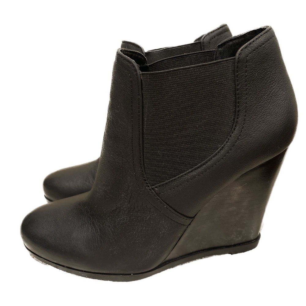 Audrey Brooke Black Wedge Booties - Women Size 9.5M